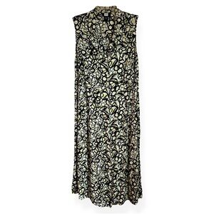 3/$20 💥 Studio 1940 Maxi Dress Front Button‎ Down Collared Smocked Back Teacher